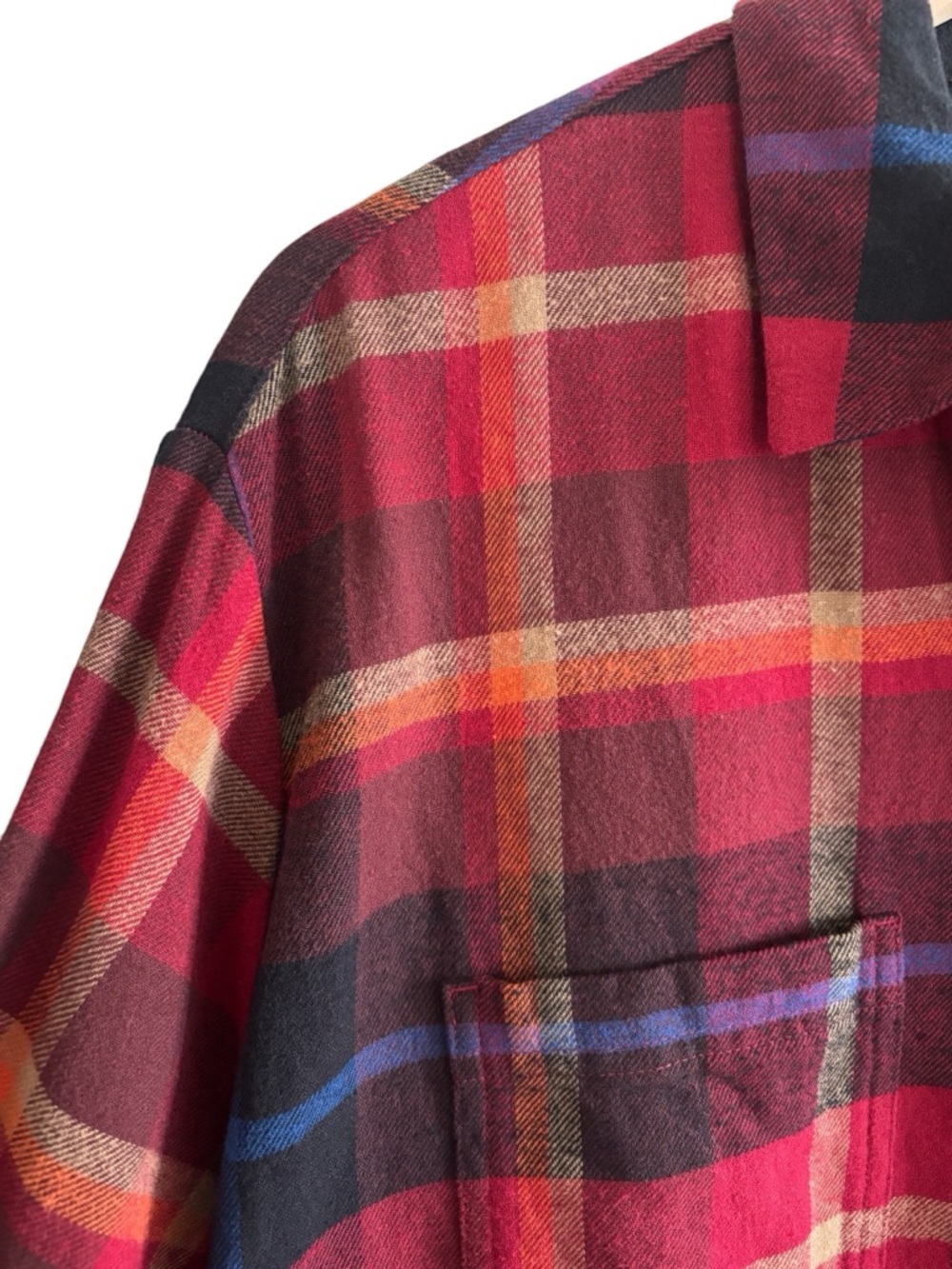 Old Navy The Boyfriend Shirt Plaid Button Up Women's Large Tall Long Sleeve - Picture 6 of 15